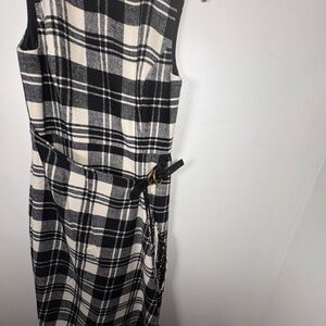 ANTONIO MELANI Black and White Plaid Dress Size 2